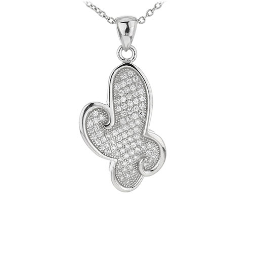 pendentif femme argent zirconium 8301050