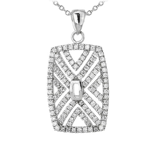 pendentif femme argent zirconium 8301060