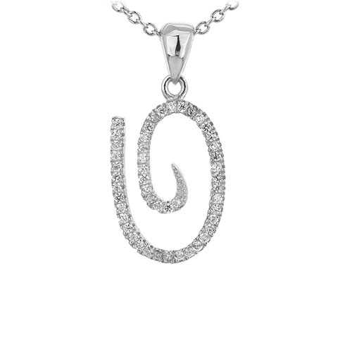 pendentif femme argent zirconium 8301067