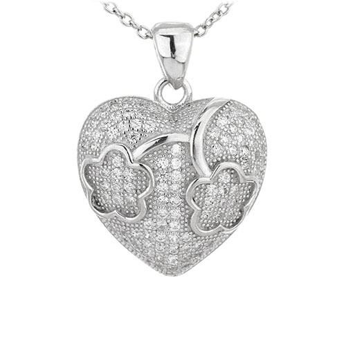 pendentif femme argent zirconium 8301079