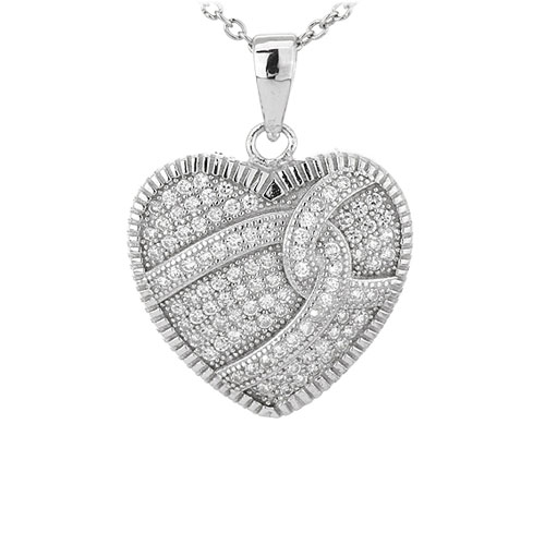 pendentif femme argent zirconium 8301087